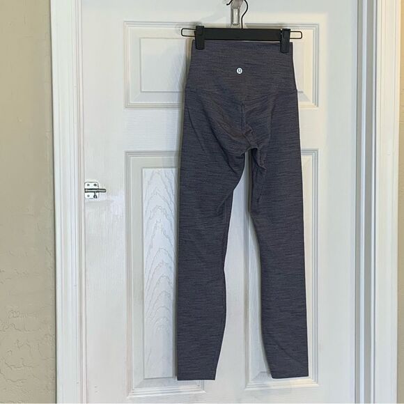 Lululemon Align Pant II 25" Mini Heathered Herringbone Heathered Black White - Picture 4 of 8